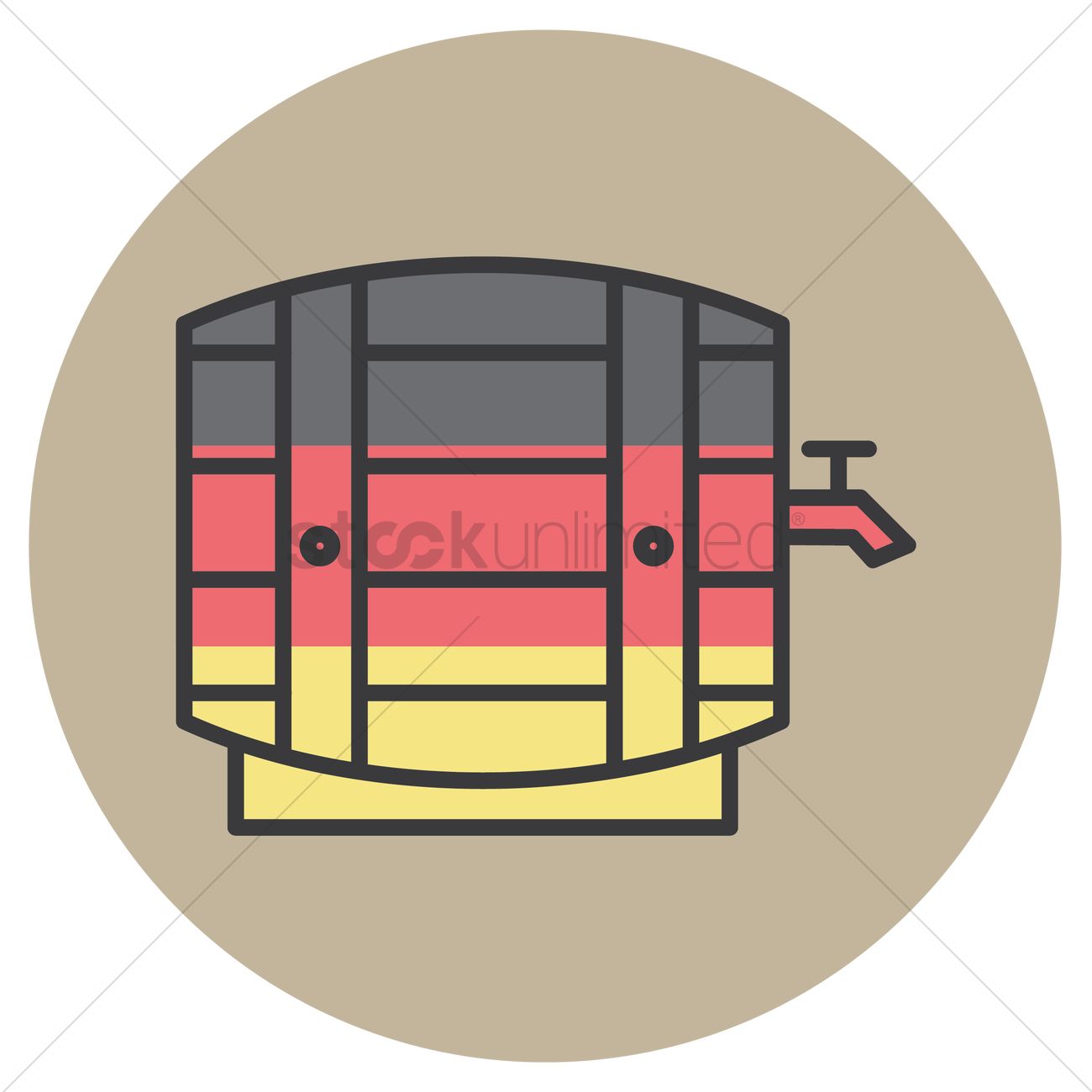 1300x1300 Germany Beer Keg Vector Image