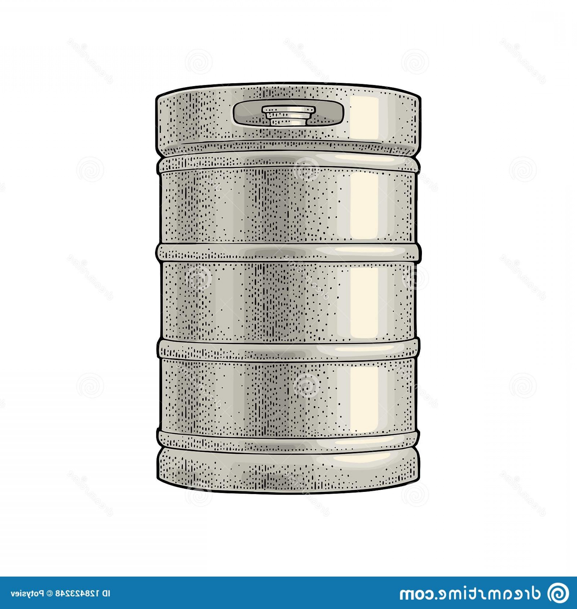 1920x2028 Metal Beer Keg Vintage Vector Engraving Illustration Metal Beer