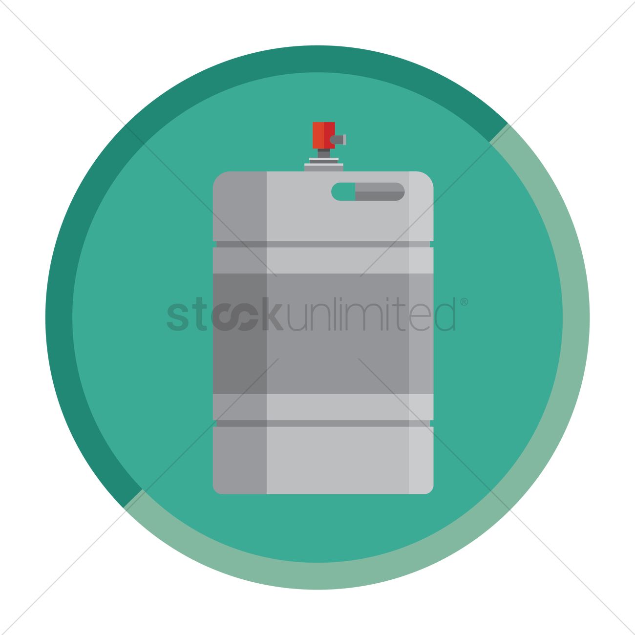 1300x1300 Metal Beer Keg Vector Image