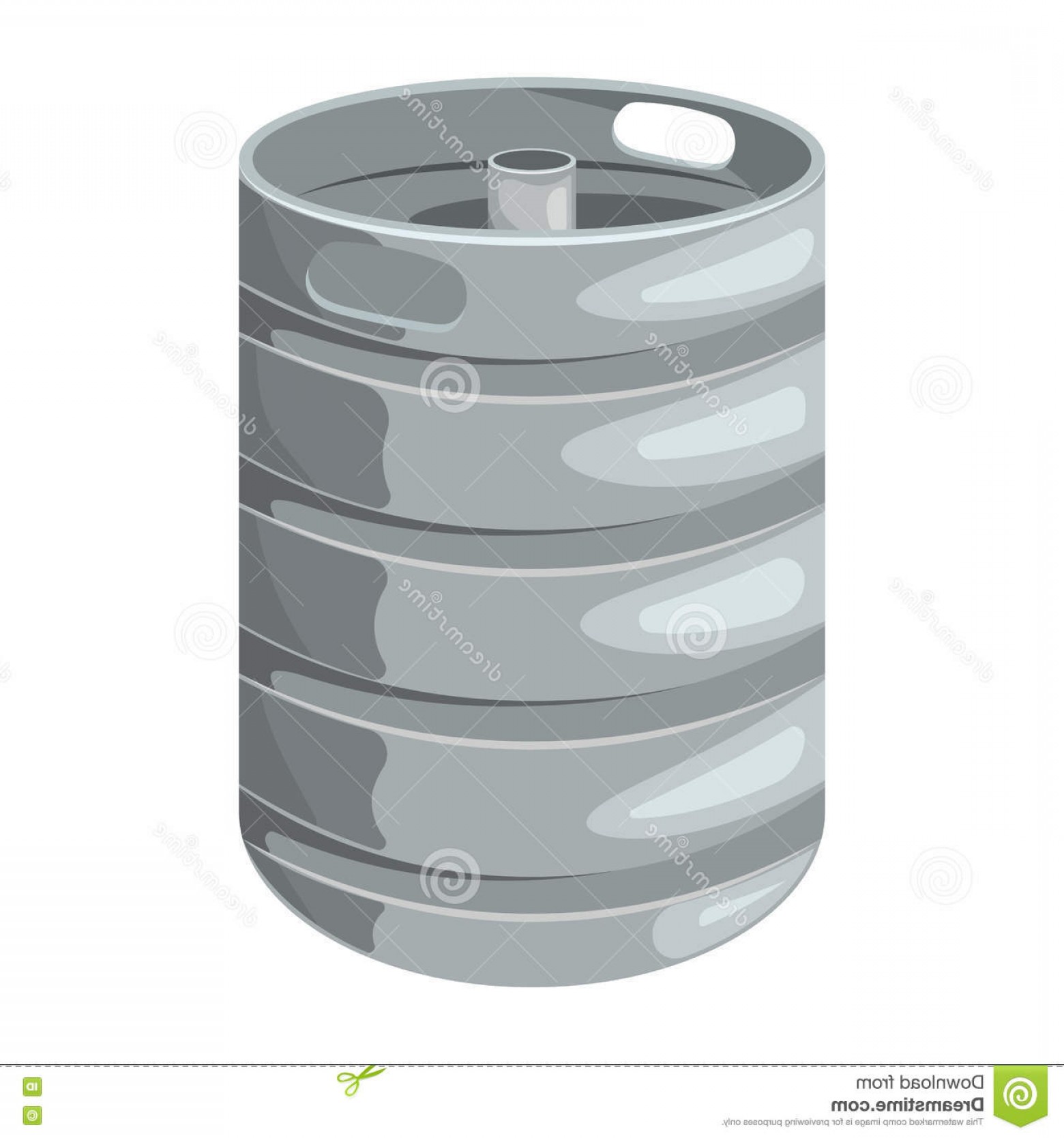 1560x1668 Stock Illustration Beer Keg White Background Vector Illustration