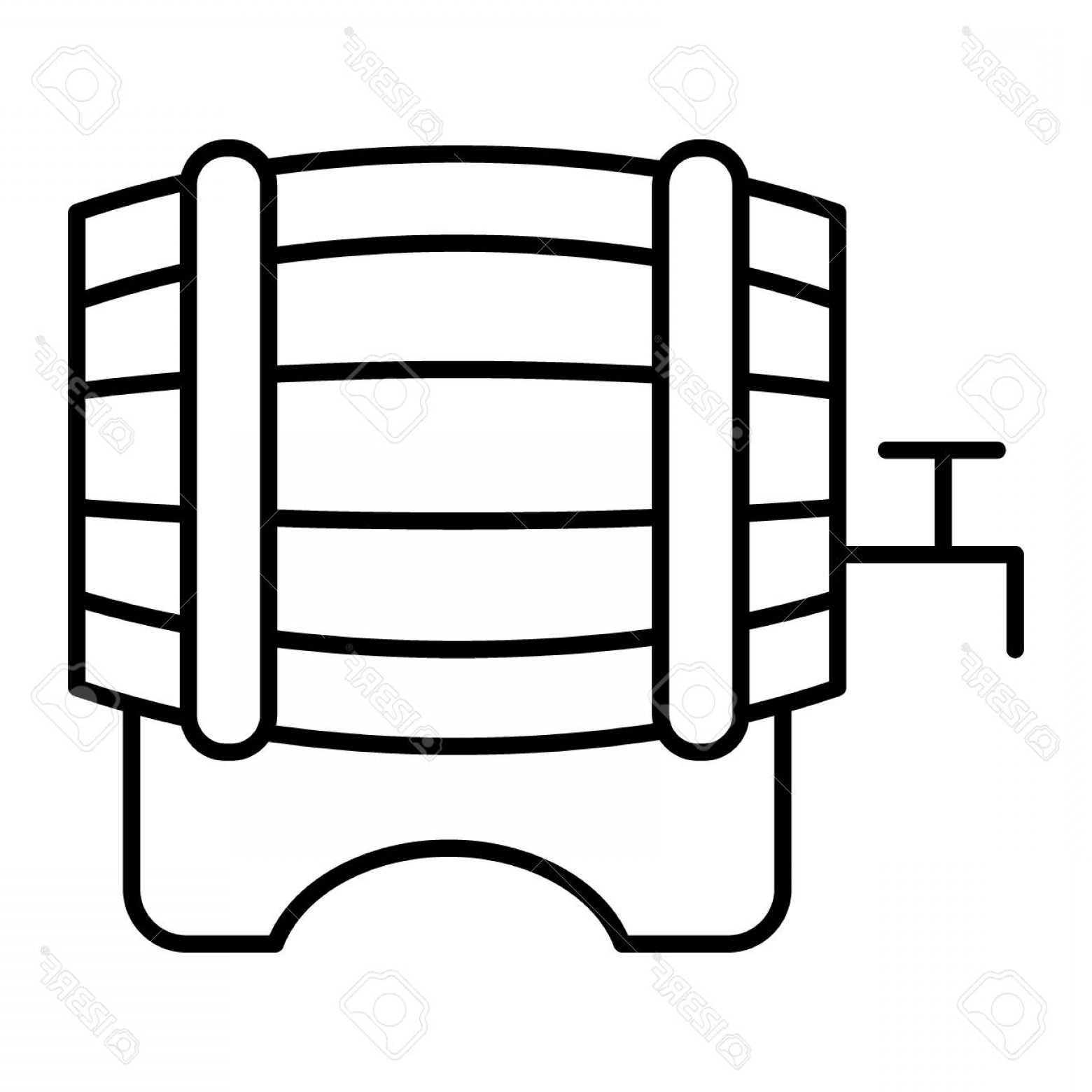 1560x1560 Vector Beer Keg With Tap Catchsplace