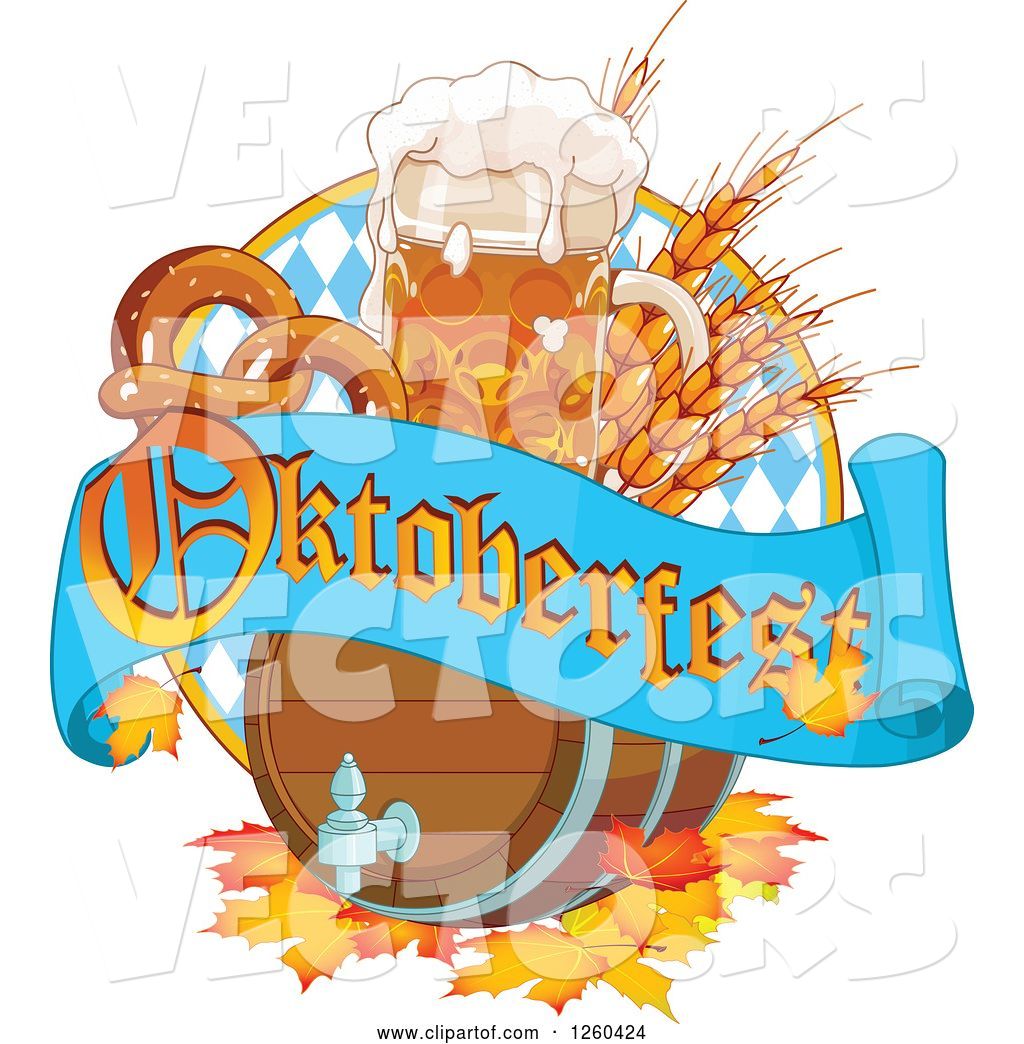 1024x1044 Vector Of Beer Keg, Mug Wheat And Soft Pretzel With An Oktoberfest