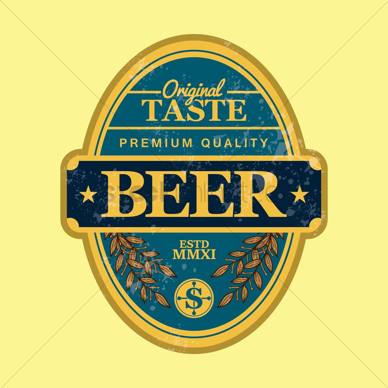 1300x1300 Beer Label Vector Image