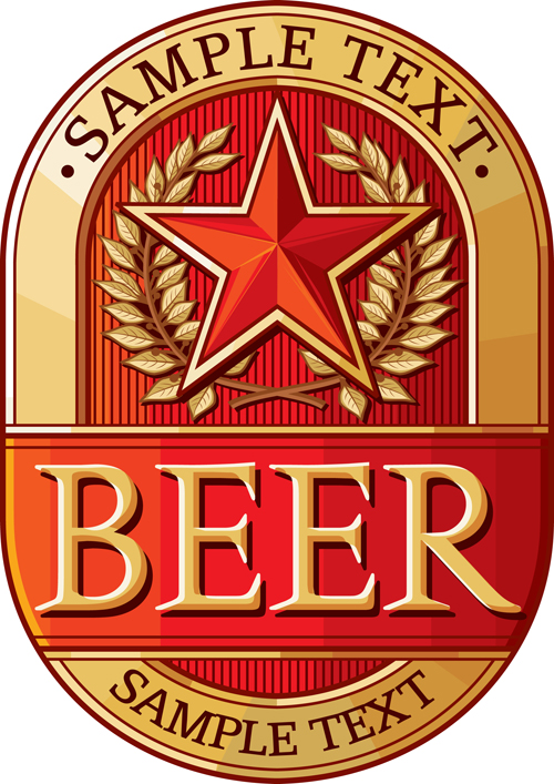 500x707 Set Of Vivid Beer Label Vector Free Download