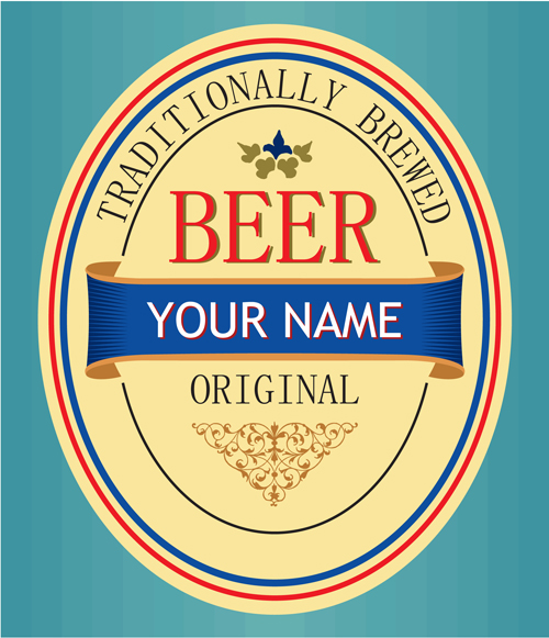 500x581 Set Of Vivid Beer Label Vector Free Download