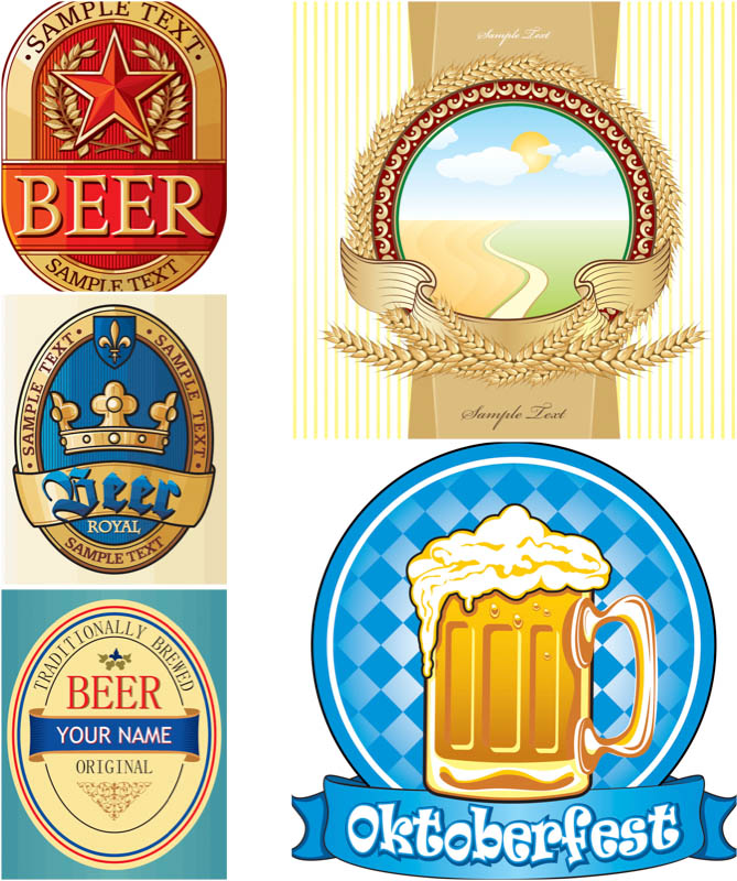 669x800 Vector Beer Label Templates Free Stock Vector Art