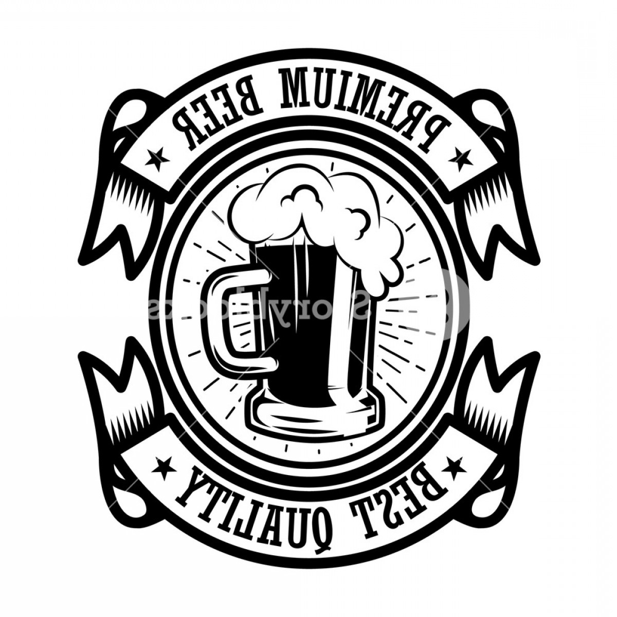 1200x1200 Vintage Beer Label Design Elements For Logo Label Emblem Sign Menu