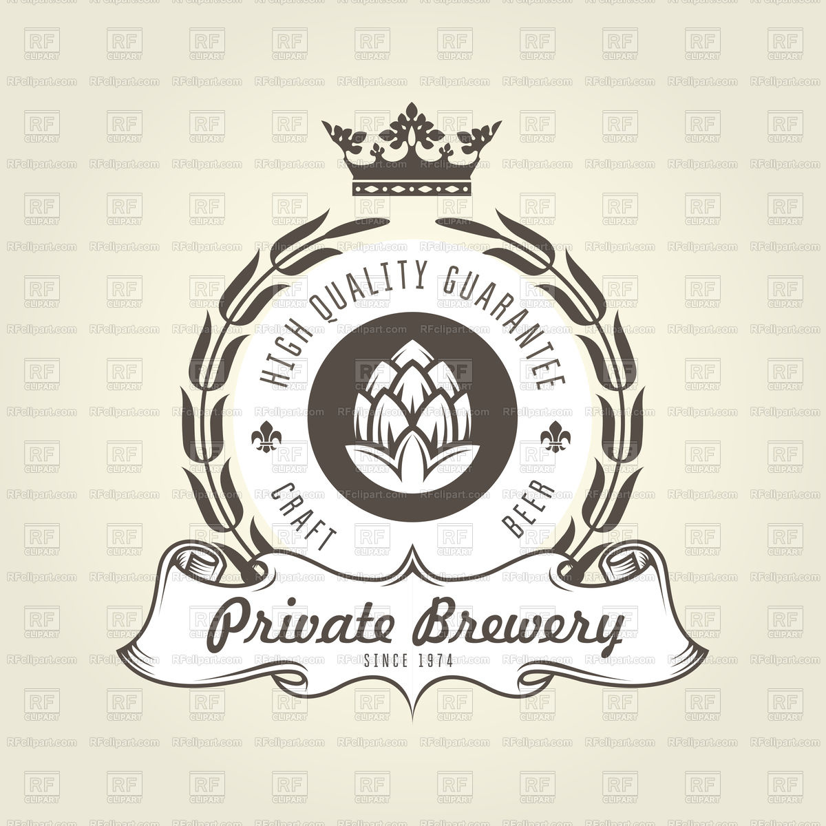 1200x1200 Craft Beer Logo With Hop