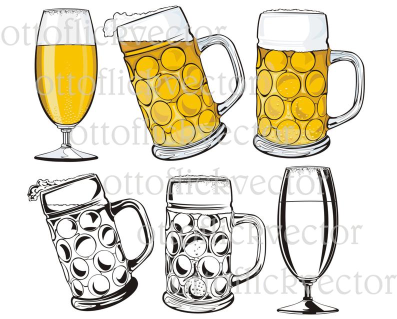 794x638 Beer Mug Glass Vector Clipart Cdr Png Beers Etsy