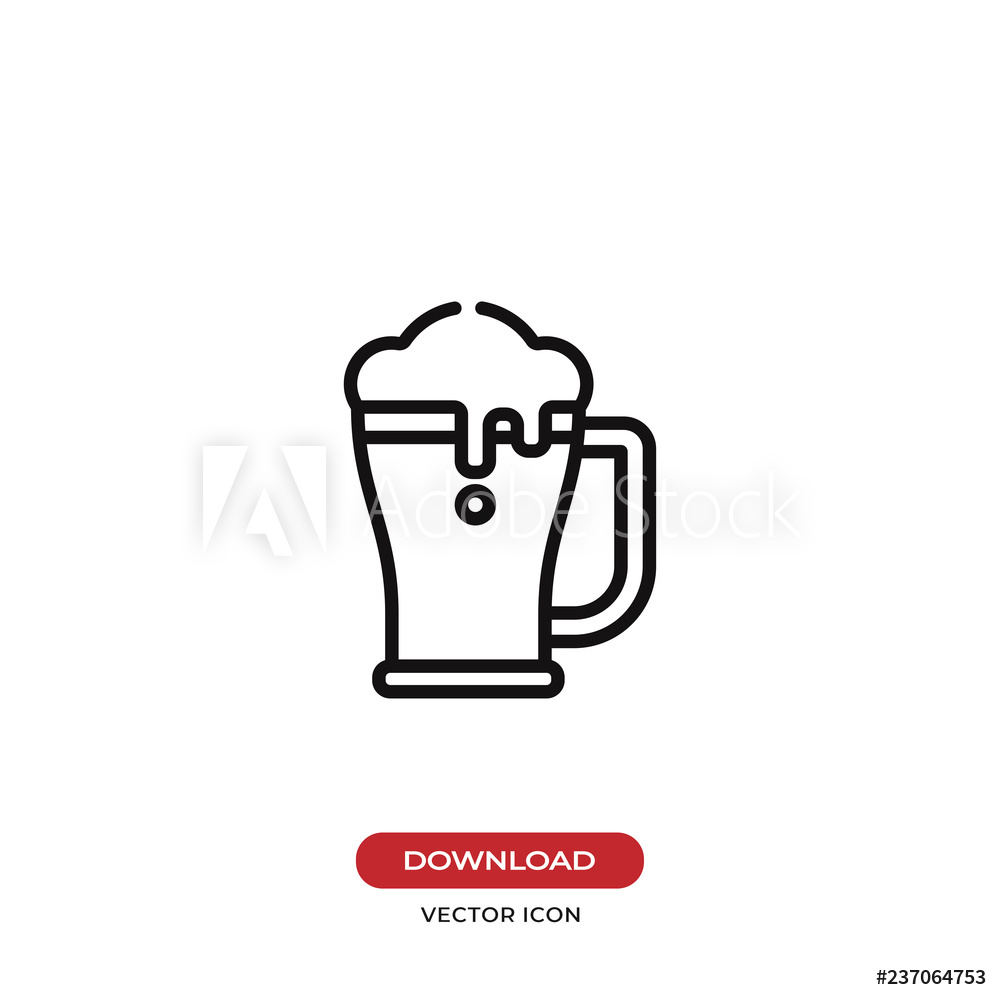 1000x1000 Photo Art Print Beer Mug Vector Icon Europosters