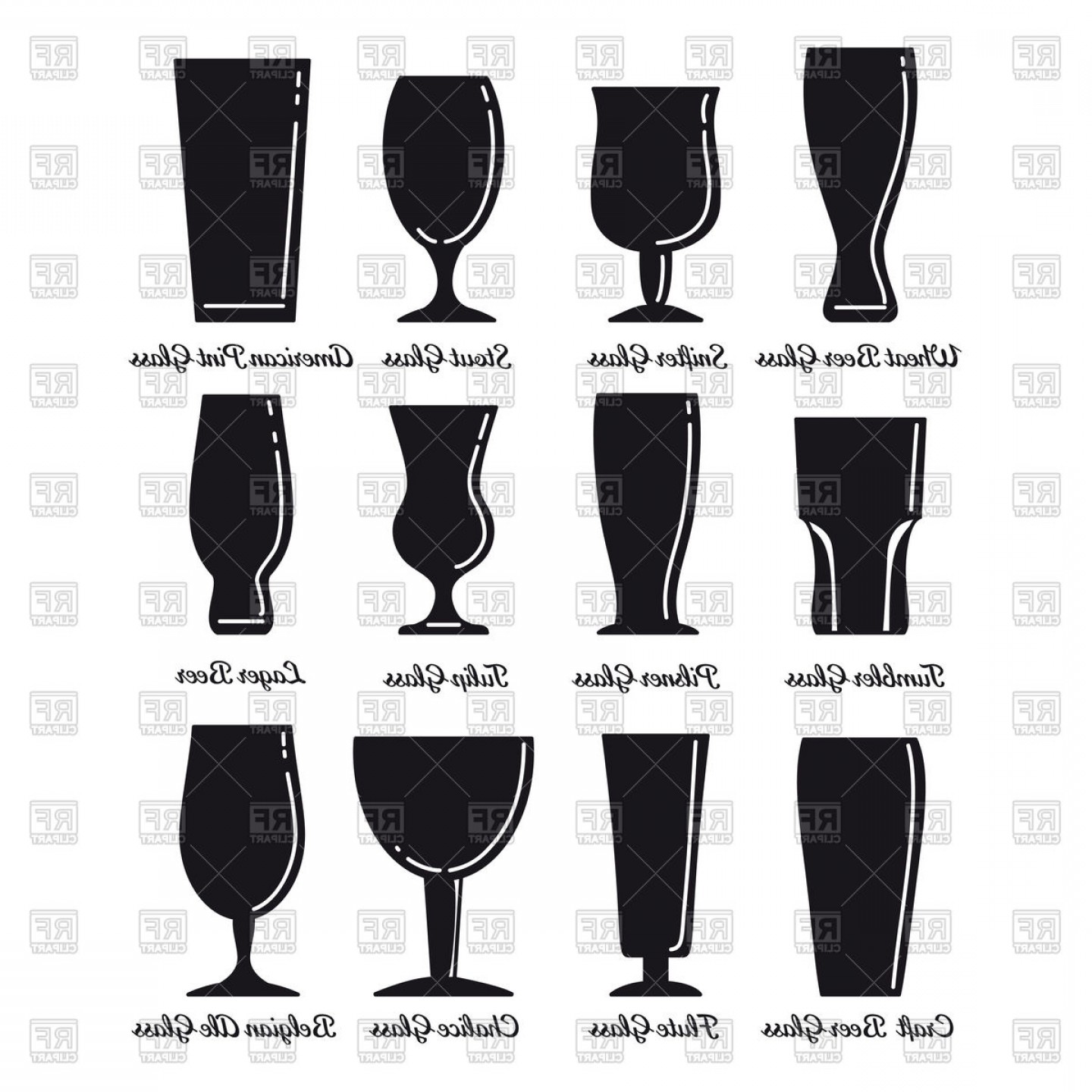 1440x1440 Pint Glass Vector Studiogrfx