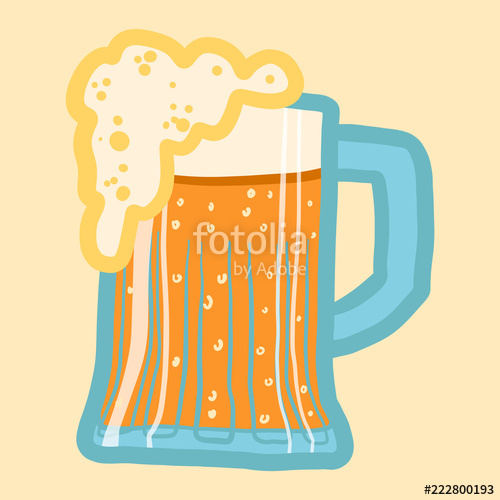 500x500 Beer Mug Icon Hand Drawn Illustration Of Beer Mug Vector Icon