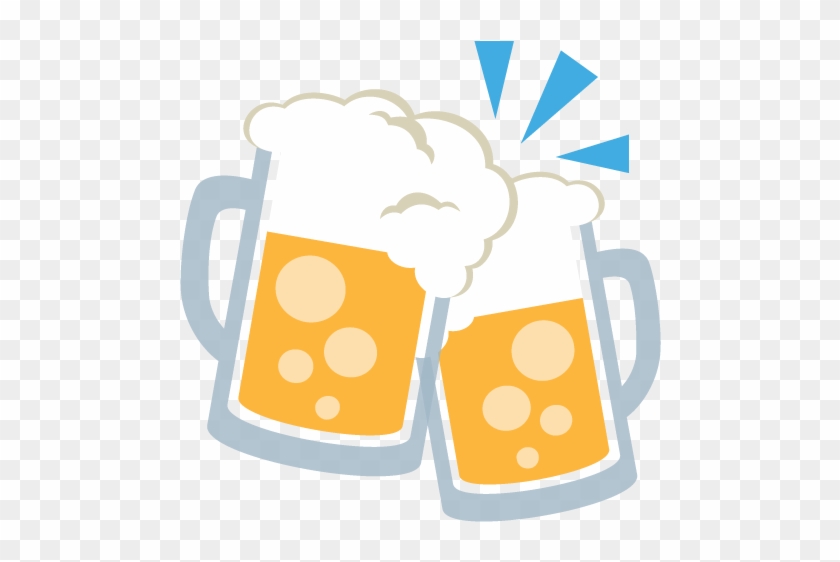 840x562 Clinking Beer Mugs Emoji Vector Icon
