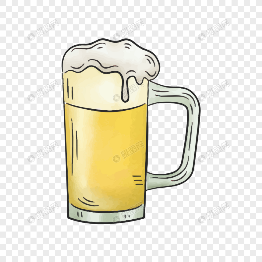 860x860 Hand Painted Beer Theme Vector Material Png Image Picture Free