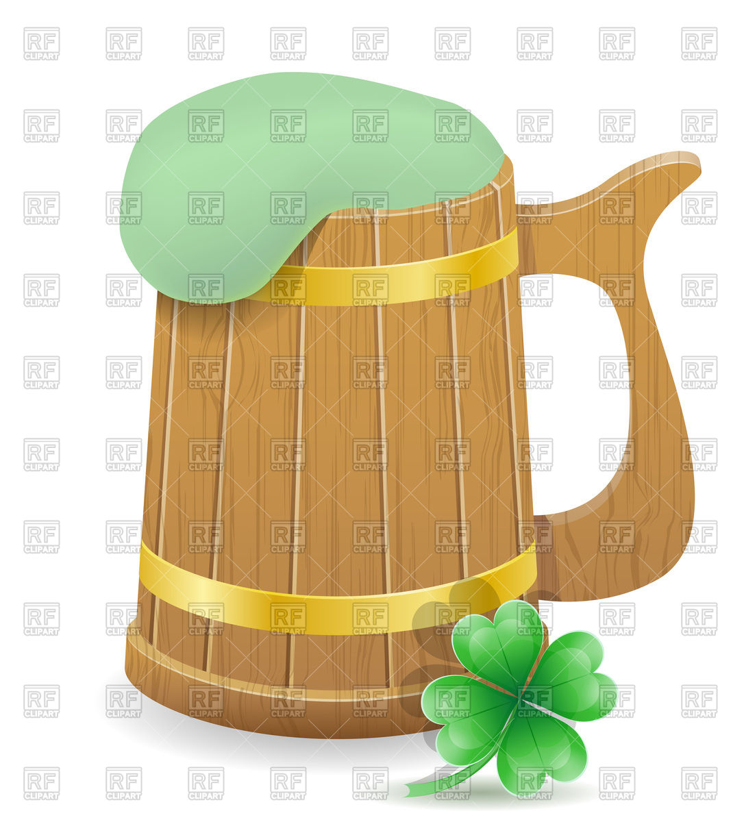 1086x1200 Saint Patrick's Day Beer Mug Vector Image Of Food And Beverages