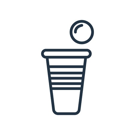 450x450 Beer Pong Icon Vector Isolated On White Background, Beer Pong