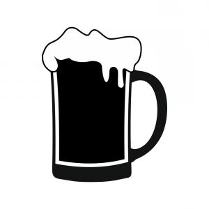300x300 Black And White Fancy Beer Glass Silhouette Vector Studiogrfx