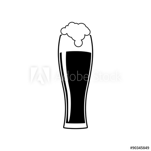 500x500 A Glass Of Beer Silhouette Vector Icon