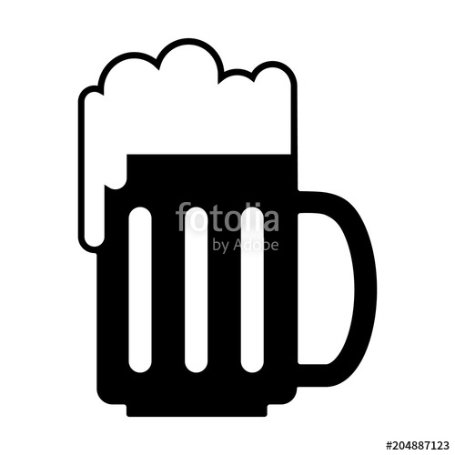 500x500 Silhouette Of A Beer Mug, Isolated Stock Image And Royalty Free