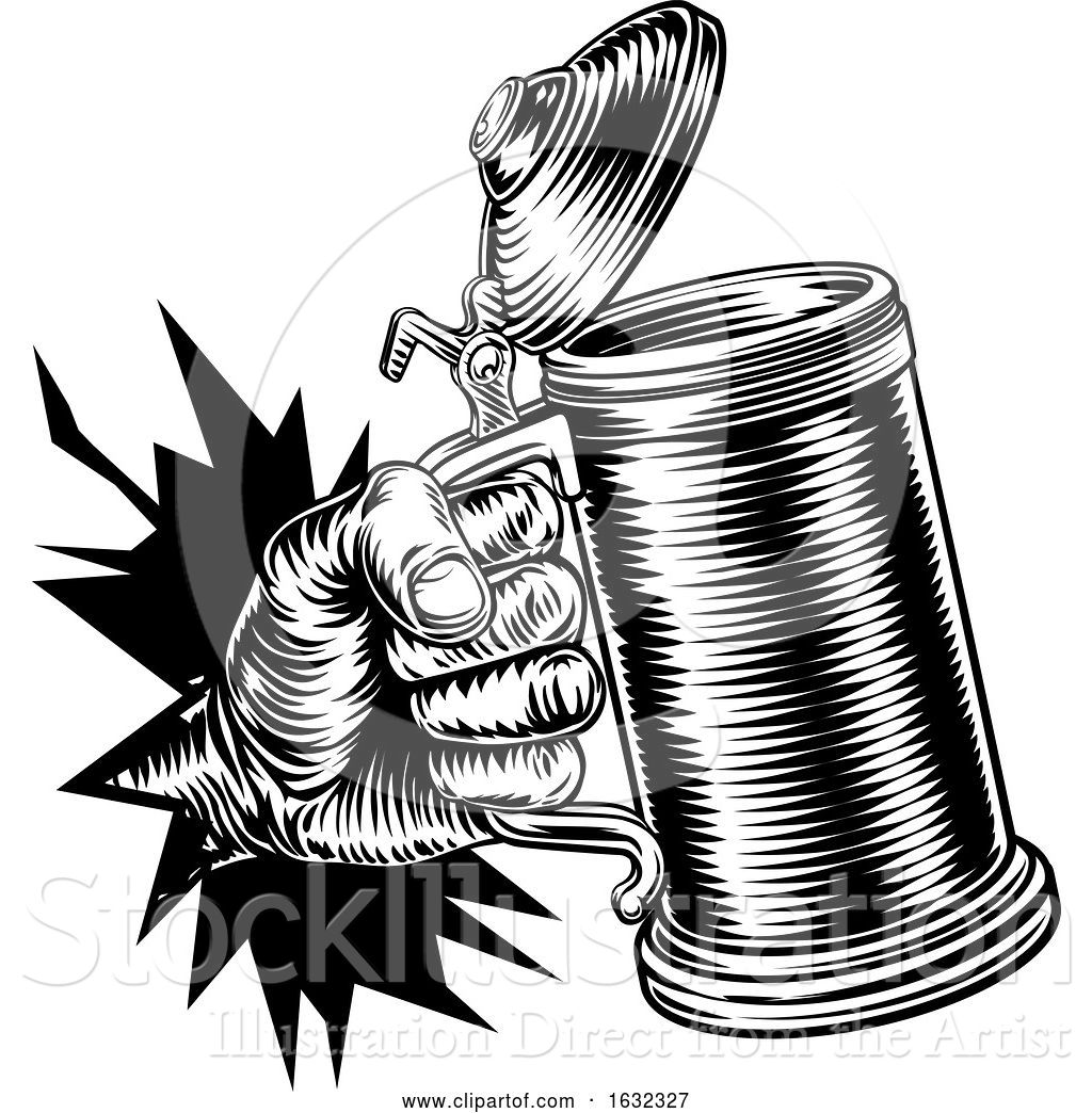 1024x1044 Vector Illustration Of Beer Stein German Oktoberfest Pint Tankard