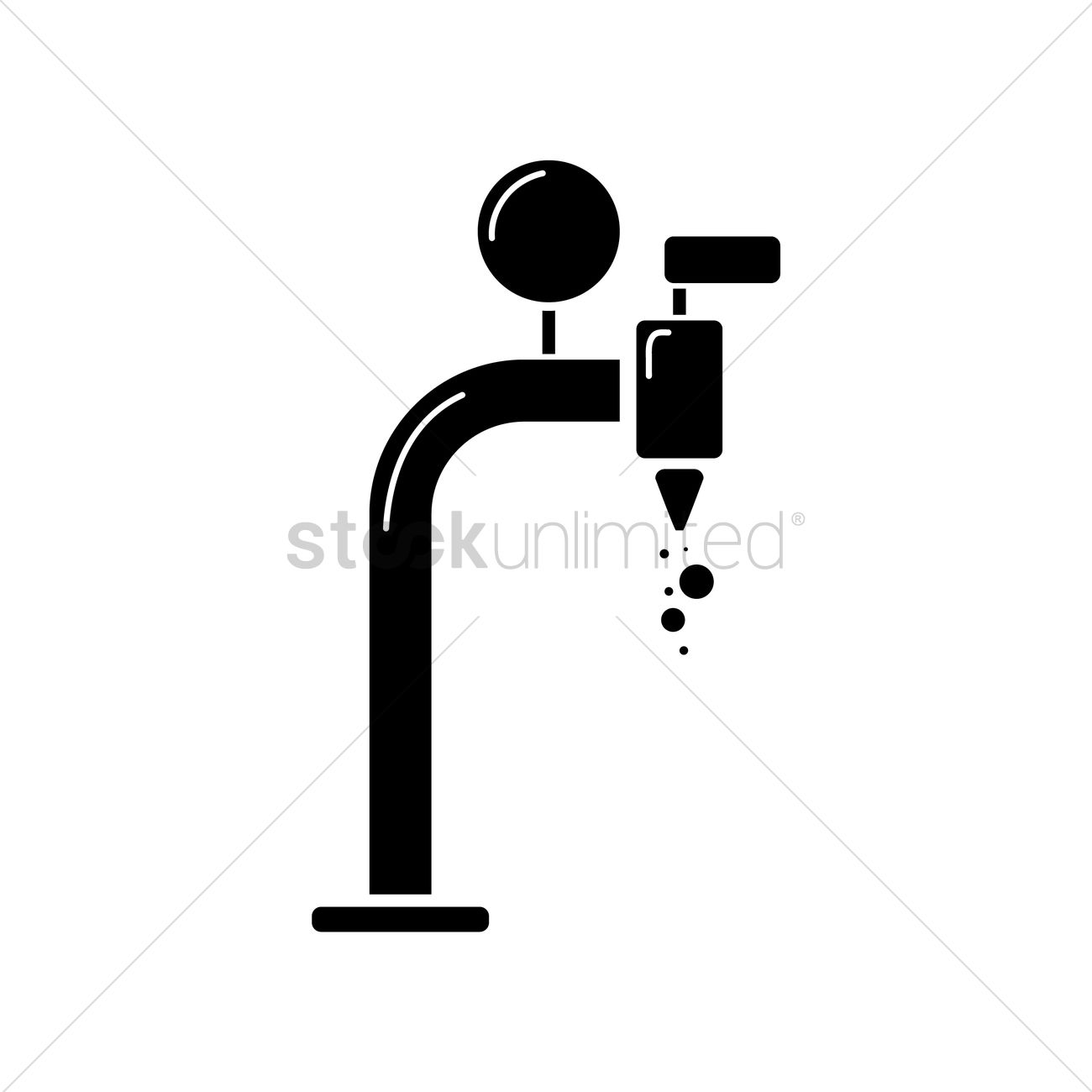 1300x1300 Beer Tap Vector Image