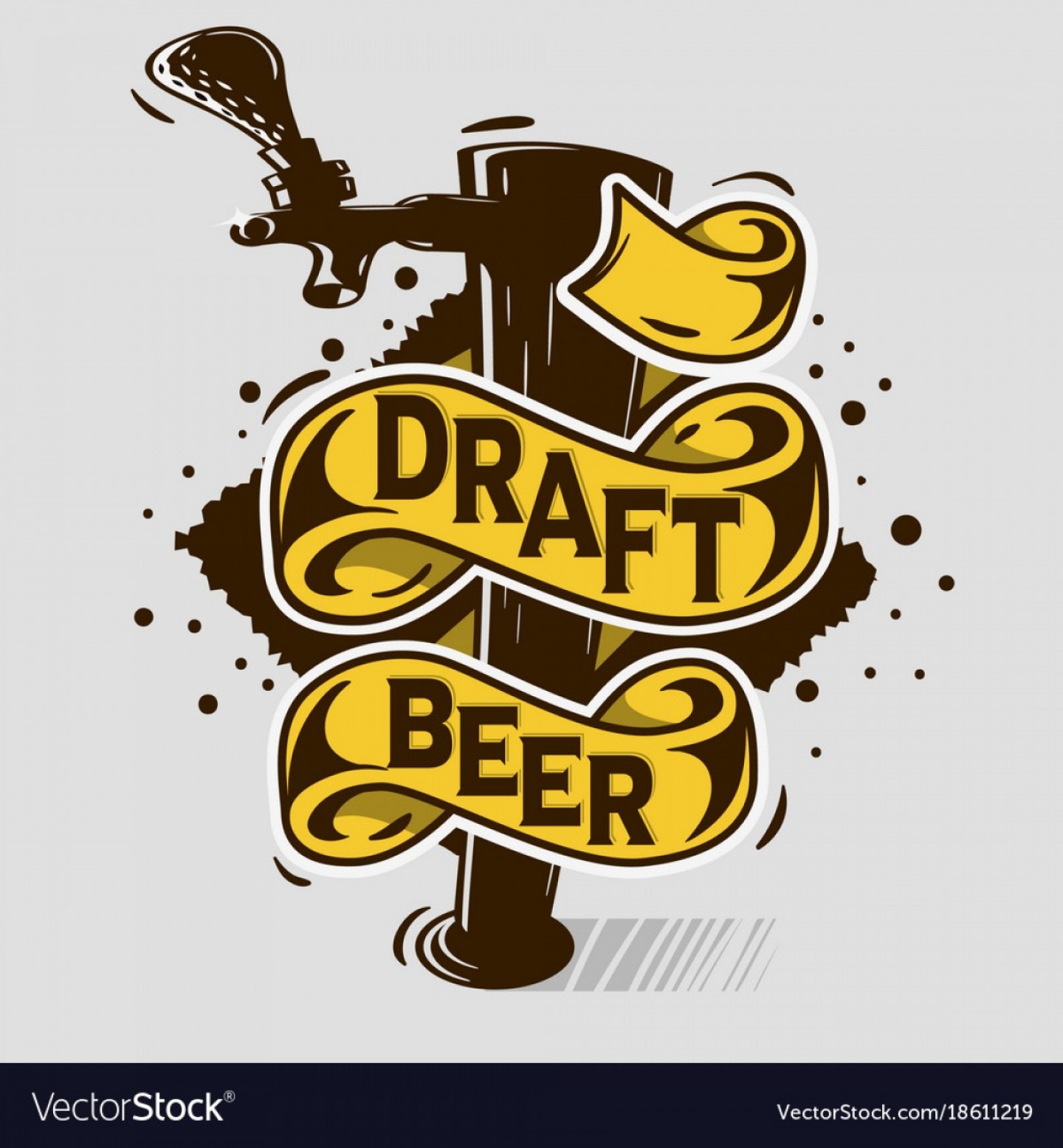 1440x1555 Draft Beer Tap Vector Hoodamathrun