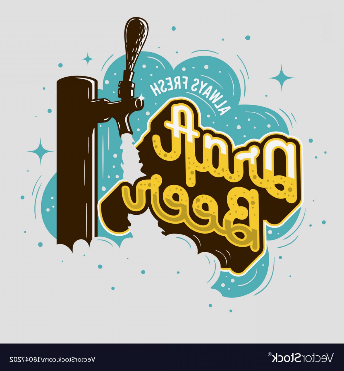 1200x1296 Draft Beer Tap With Foam Poster Design For Vector Hoodamathrun