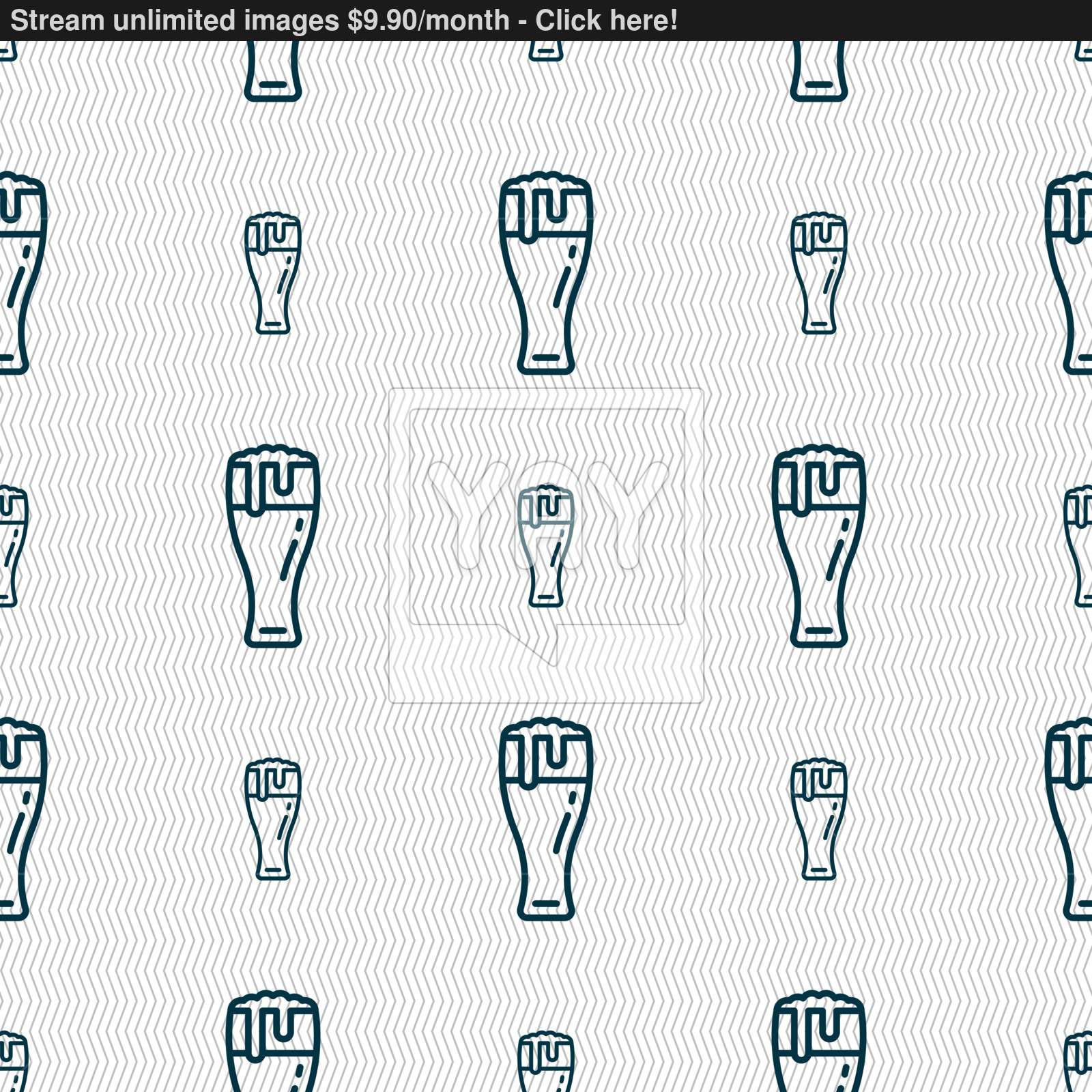 Beer Glass Icon Sign Seamless Pattern With Geometric Texture 1600x1600 Beer Glass Icon Sign Seamless Pattern With Geometric Texture