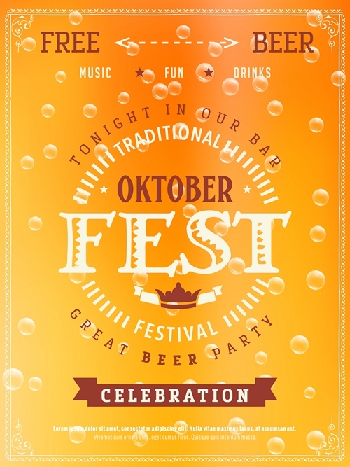 Fashion Beer Poster Vector Template Free Download 500x667 Fashion Beer Poster Vector Template Free Download