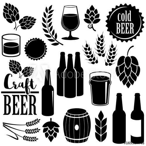 500x500 Beer Vector Icon Set