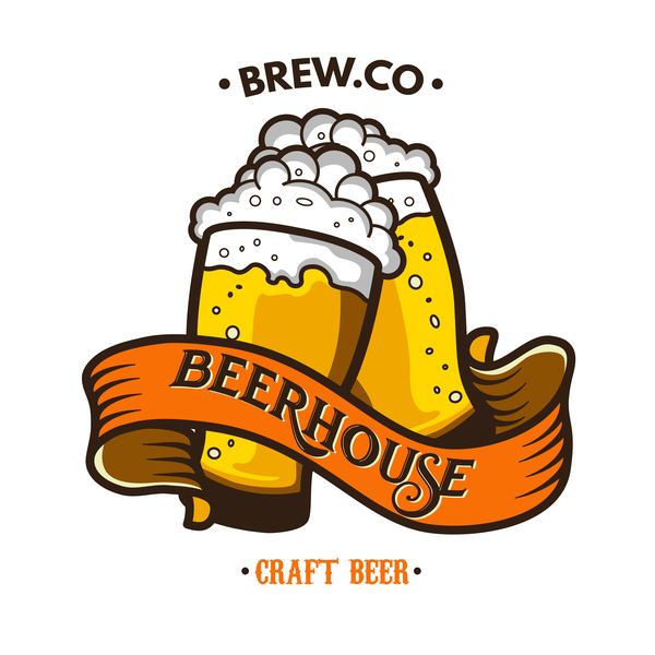 600x600 Vector Beer Label Design Material Free Download