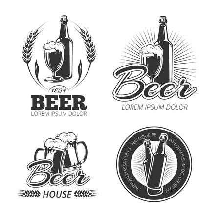 450x450 Vintage Beer Vector Emblems, Labels, Badges Badge Beer, Alcohol