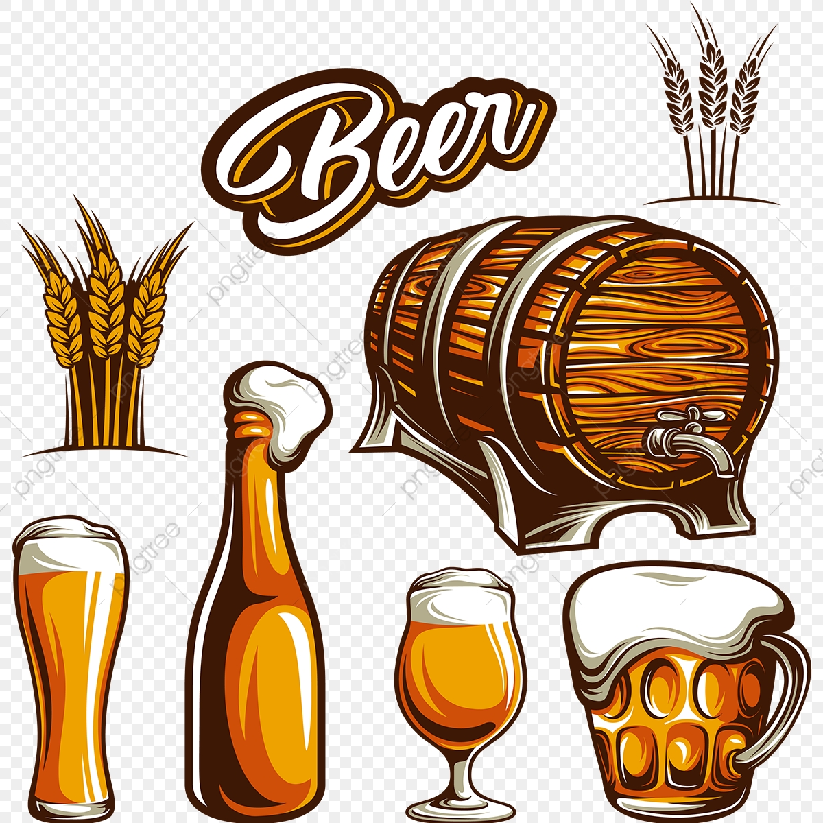1200x1200 Beer Vector Equipment, Oktoberfest, Drink, Illustration Png