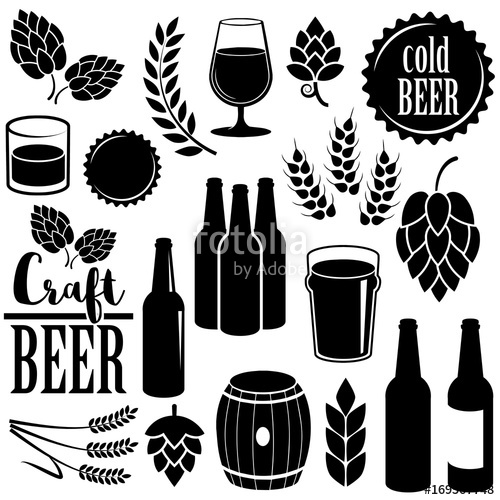 500x500 Beer Vector Icon Set Stock Image And Royalty Free Vector