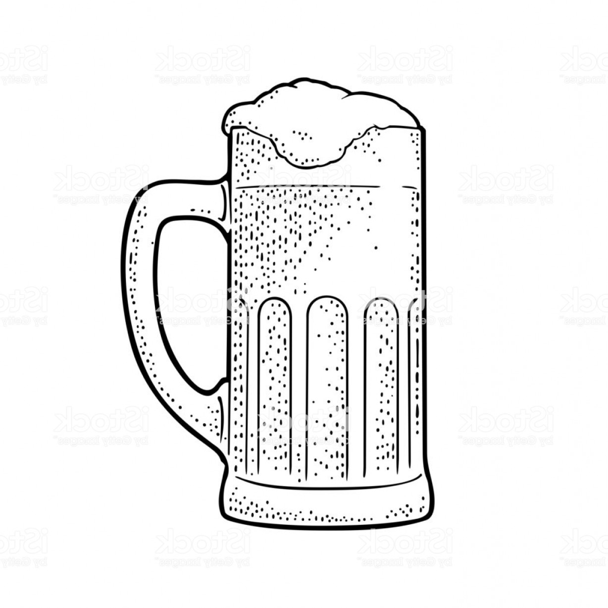 1228x1227 Black Andwhite Beer Vector Studiogrfx