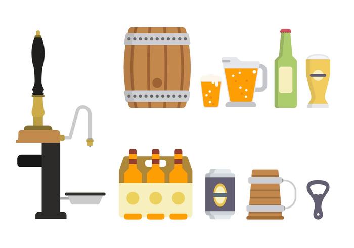 700x490 Flat Beer Vectors