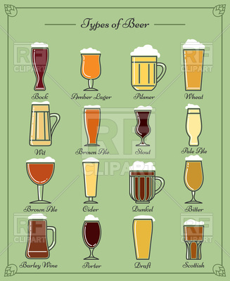327x400 Types Of Beer Line Icons