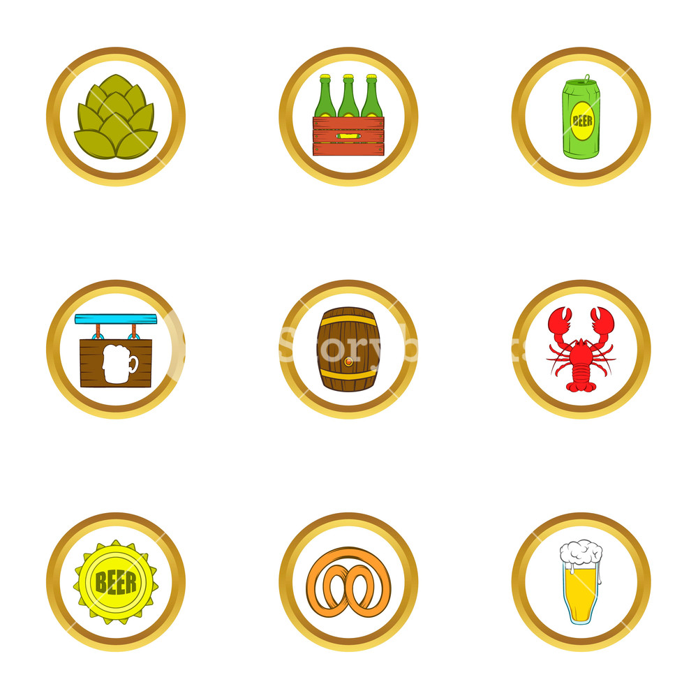 Craft Beer Icons Set Cartoon Set Of Craft Beer Vector Icons 1000x1000 Craft Beer Icons Set Cartoon Set Of Craft Beer Vector Icons