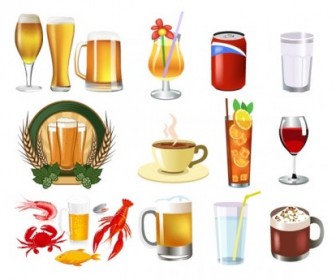 Drink Beer Vector And Food Elements 336x280 Drink Beer Vector And Food Elements