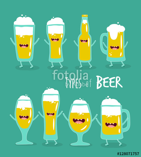 Funny Types Of Beer Vector Illustrations Stock Image 449x500 Funny Types Of Beer Vector Illustrations Stock Image