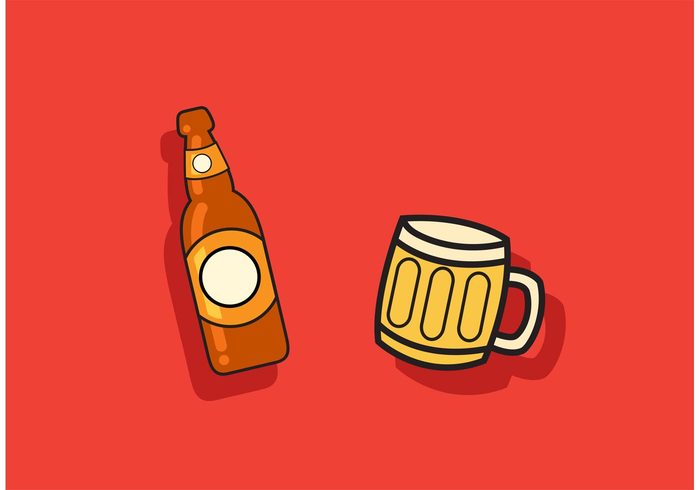 700x490 Beer Vector Bottle And Mug Vector Free Vectors Ui Download