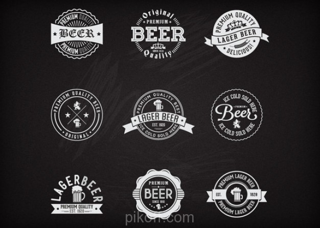 626x445 Retro Label Set Of Beer Vector Free Download