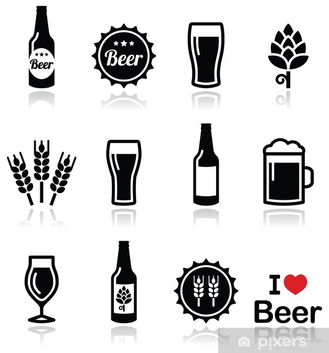 653x700 Beer Vector Icons Set