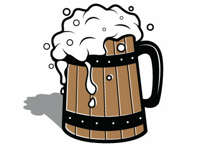400x300 Pint Beer Vector Drawing