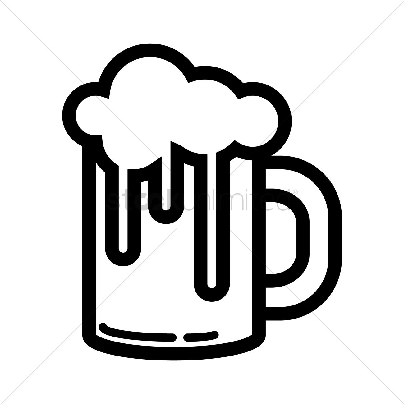 1300x1300 A Glass Of Beer Vector Image