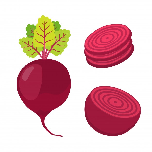 626x626 Beetroot Set With Slices Vector Premium Download