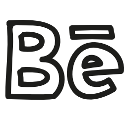 256x256 Behance Hand Drawn Symbol Vector Logo Icons
