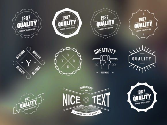 580x435 Freebie Free Hipster Badges Insignia Vector On Behance Badges