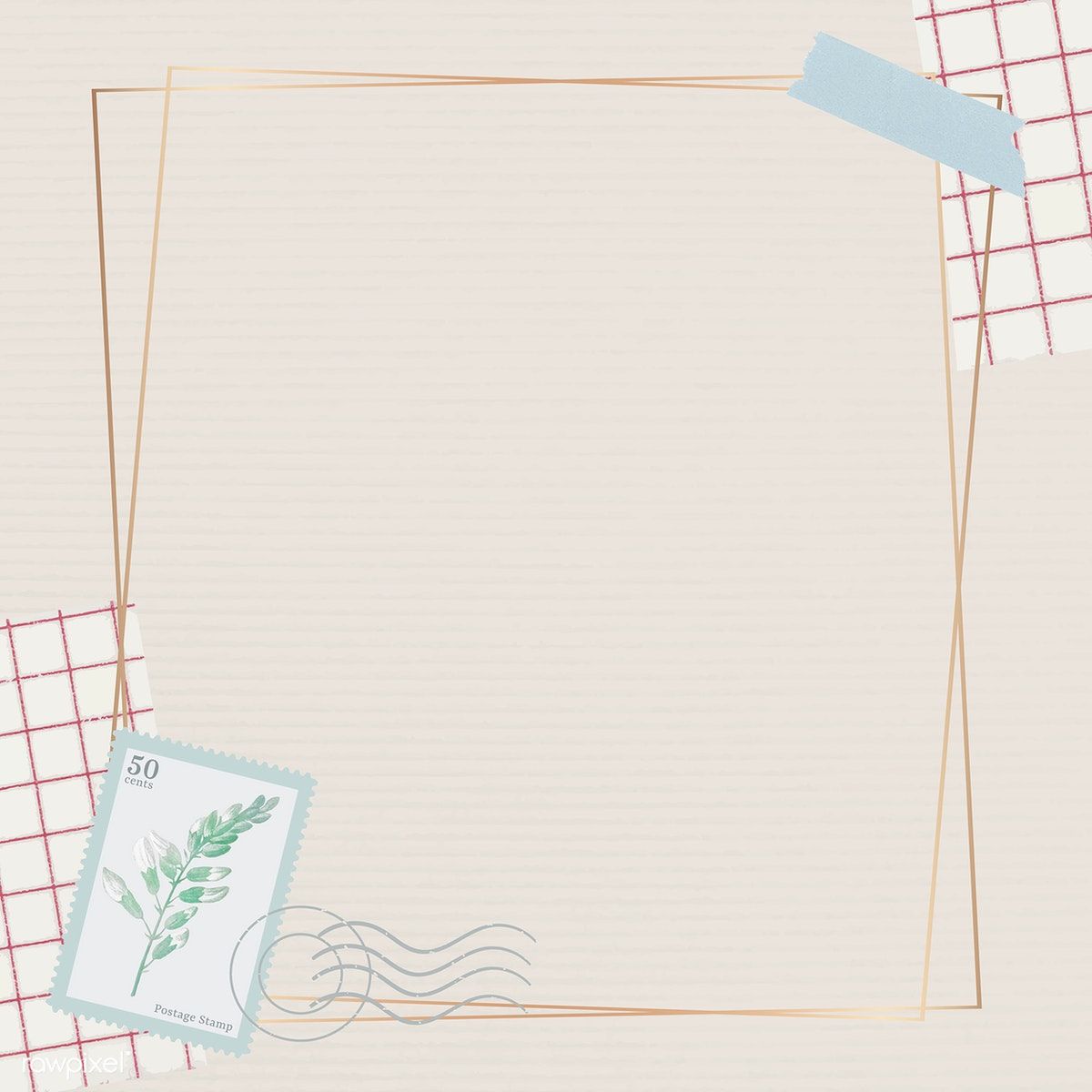 1200x1200 Download Premium Vector Of Gold Frame With Leaf Stamp On Beige