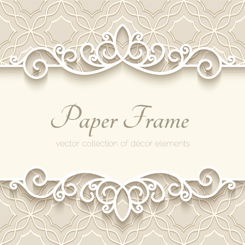 500x500 Paper Frame With Beige Background Vector Free Download